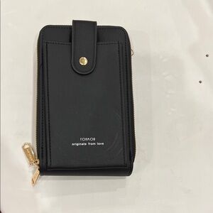 Fomor Black Phone Wallet Crossbody